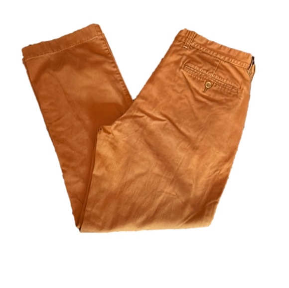 J. CREW FACTORY Rust Color”The Bleecker” athletic-fit broken-in khaki pant 32x30 - Picture 1 of 5